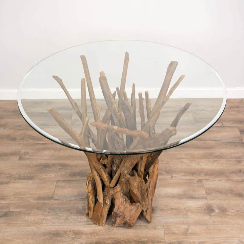 1.5m Reclaimed Teak Root Piece Circular Dining Table
