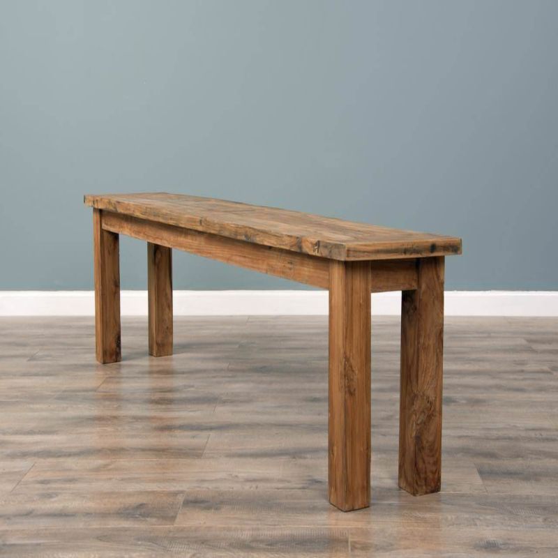 2m Reclaimed Teak Mexico Backless Bench