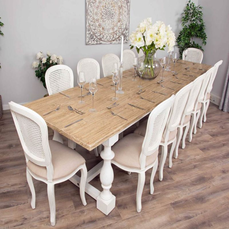 3.6m Ellena Dining Table with 12 Murano Chairs 