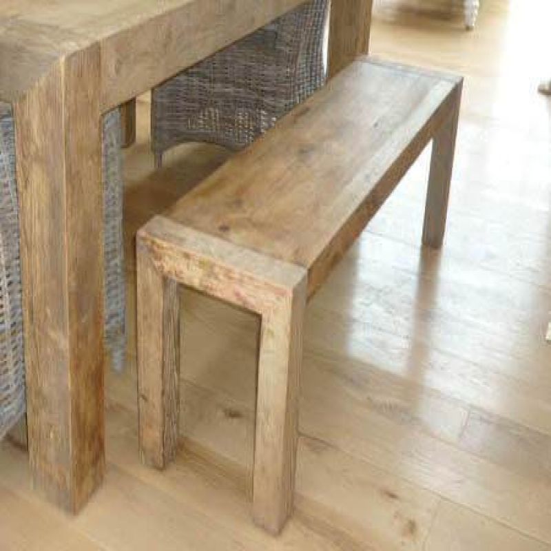 1.8m Reclaimed Elm Chunky Style Backless Bench