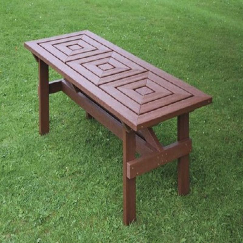 Recycled Plastic Table - Rectangular - 175cm x 70cm - Brown