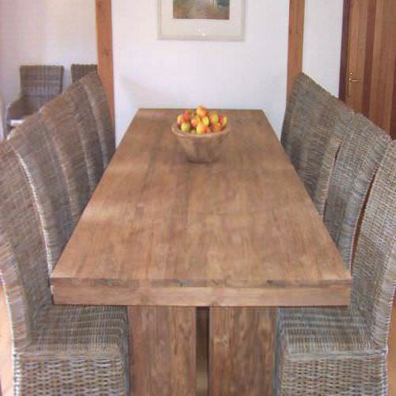 3m Reclaimed Teak Dining Table with 10 Latifa Chairs