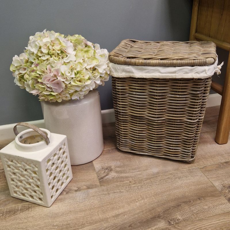 Small Natural Wicker Laundry Basket