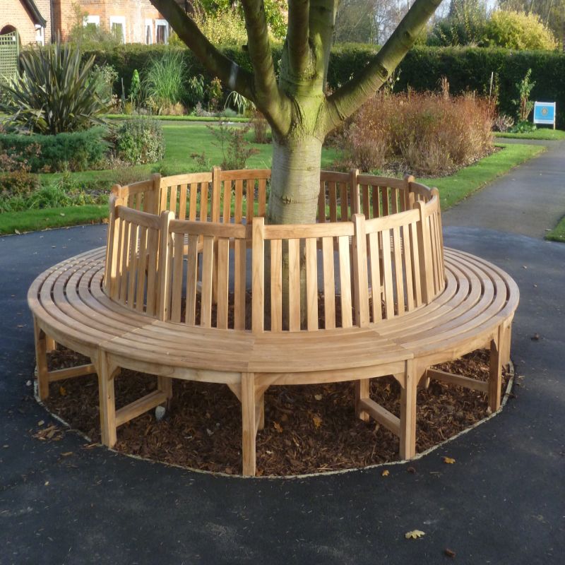 3.2m Teak Round Tree Seat