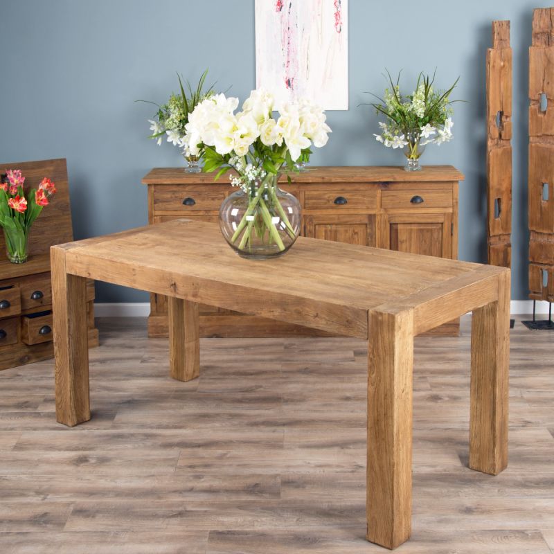 2.4m Reclaimed Elm Chunky Style Dining Table