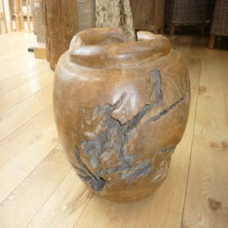 Teak Root Ball Vase