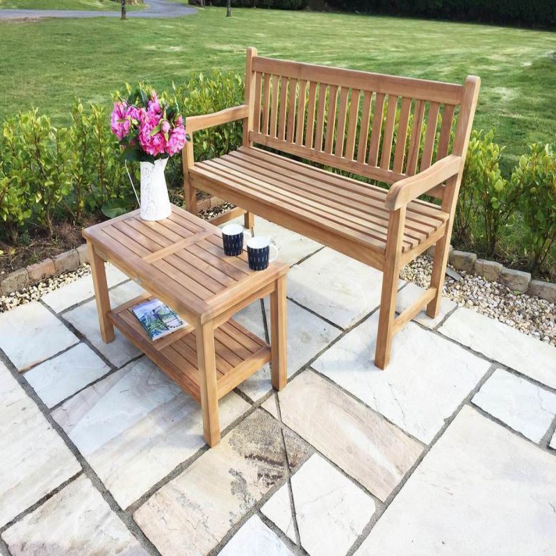 Richmond Teak Garden Bench & Teak Coffee Table Set