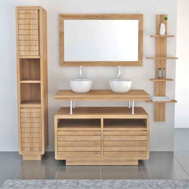 Vogue Teak Washstand with Two Drawers - 105cm X 80cm
