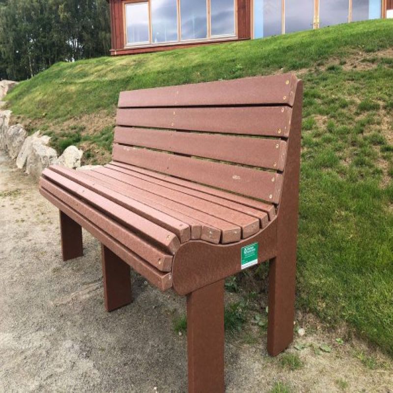 Recycled Plastic 3 Seat Wave Bench