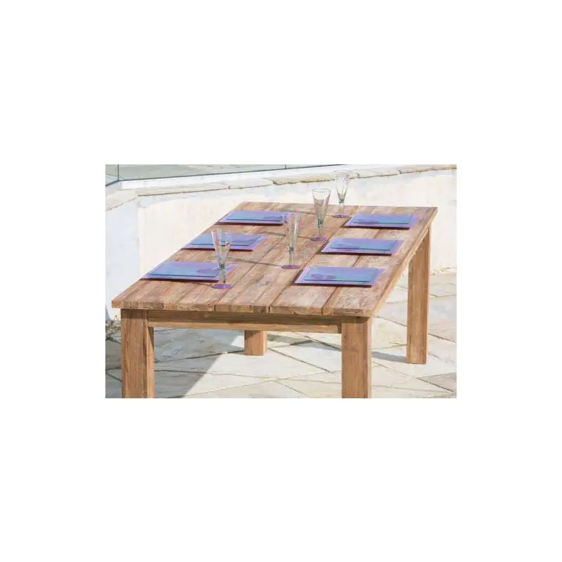 2.4m Rustic Reclaimed Teak Open Slat Dining Table