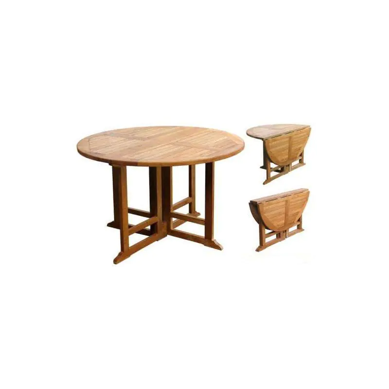 1.2m Teak Circular Gateleg Table