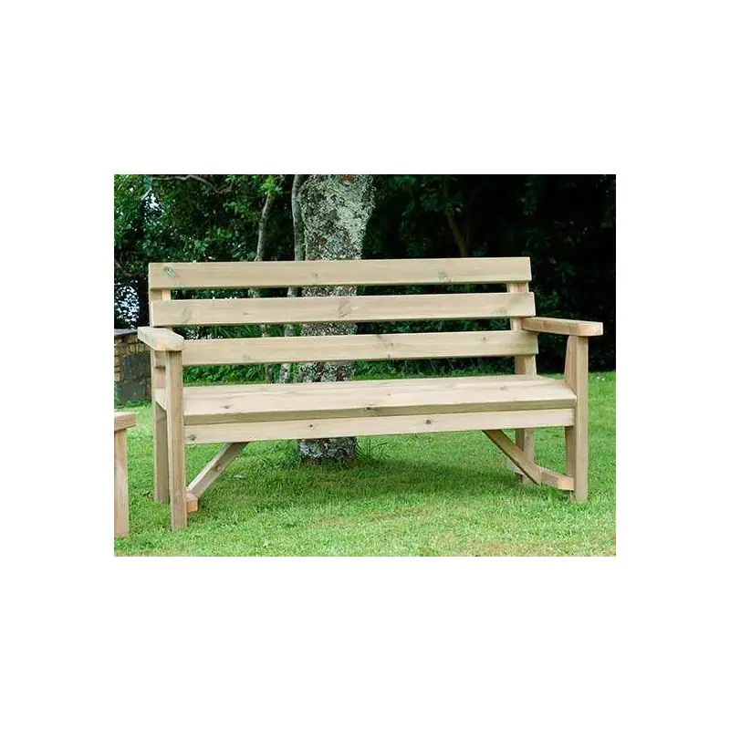 Swedish Redwood Rustic Bench