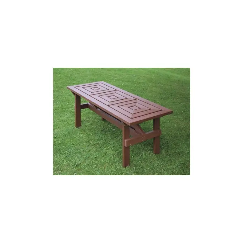 Recycled Plastic Table - Rectangular - 175cm x 70cm - Brown