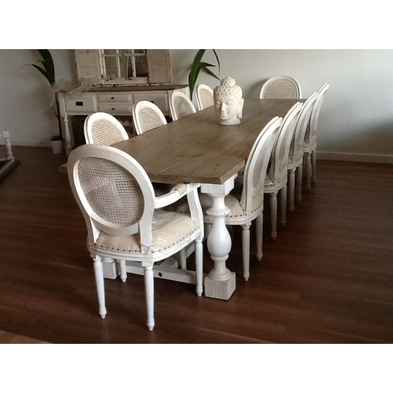 3m Ellena Dining Table with 8 Ellena Chairs & 2 Armchairs 