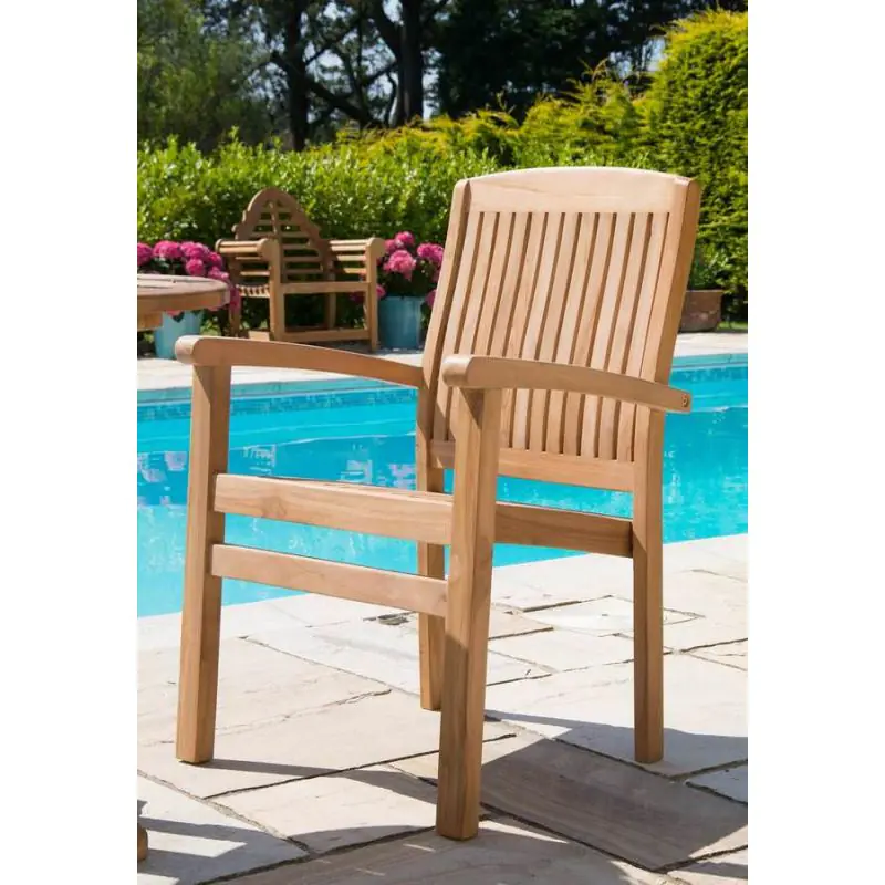 Marley Teak Stacking Garden Armchair