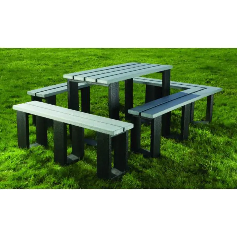 Recycled Plastic Modular Set - Table, U Seat & Bench