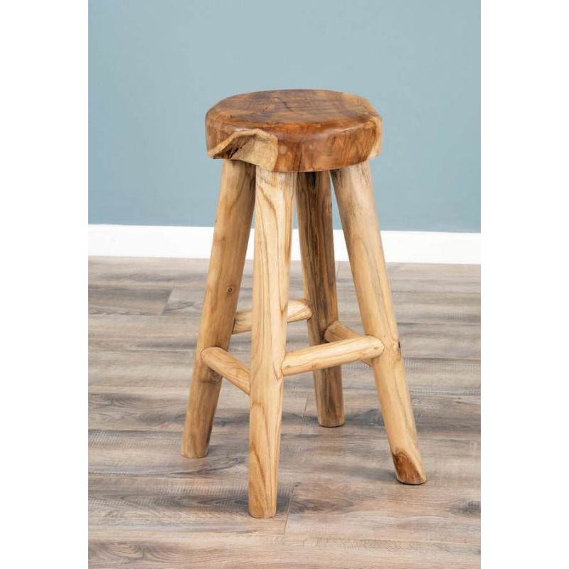 Alpine Chunky Teak Barstool