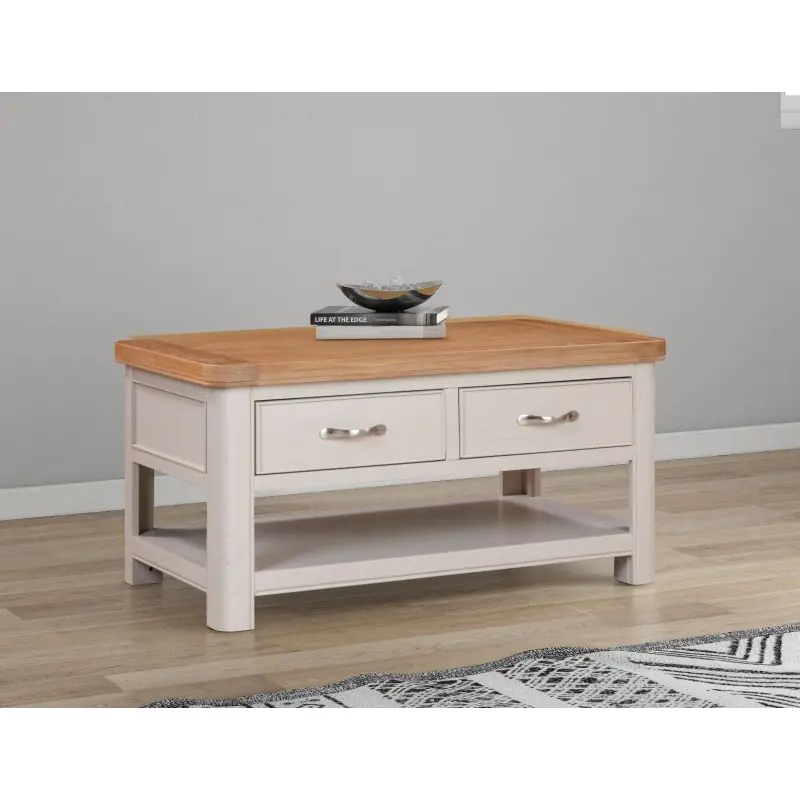 Eden Coffee Table with Drawer & Shelf