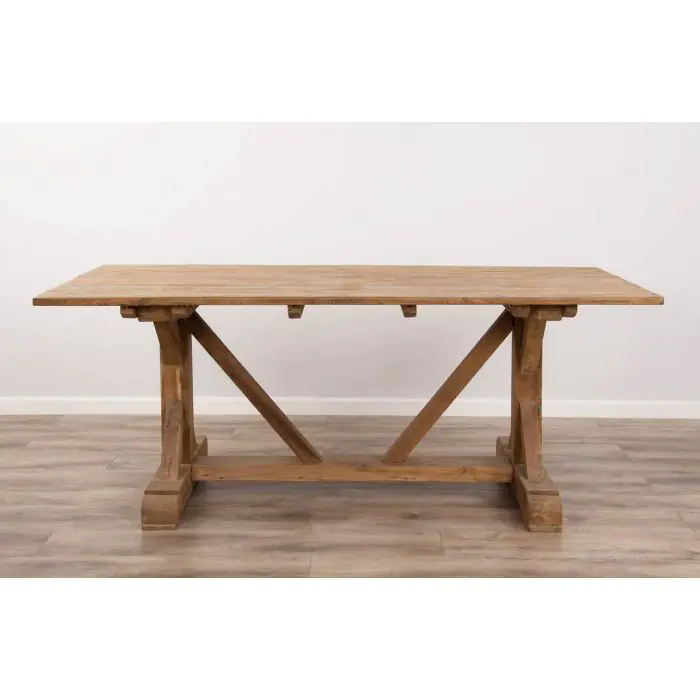 2m Reclaimed Teak Refectory Dining Table - 6