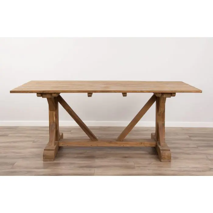 2.2m Reclaimed Teak Refectory Dining Table - 8