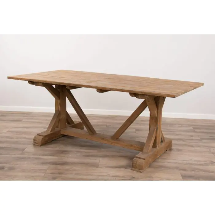 3m Reclaimed Teak Refectory Dining Table - 2