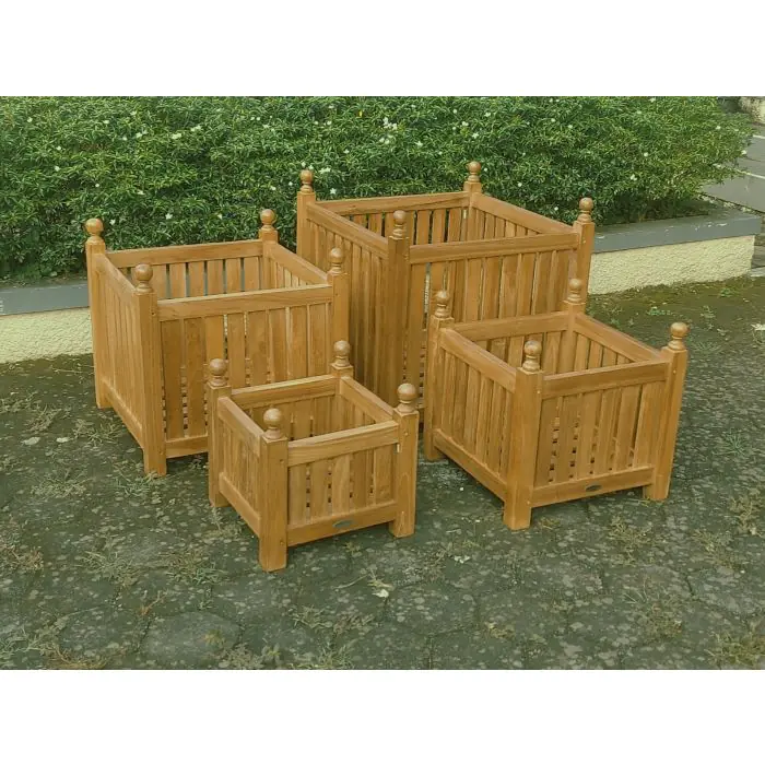 Small Teak Garden Planter - 4