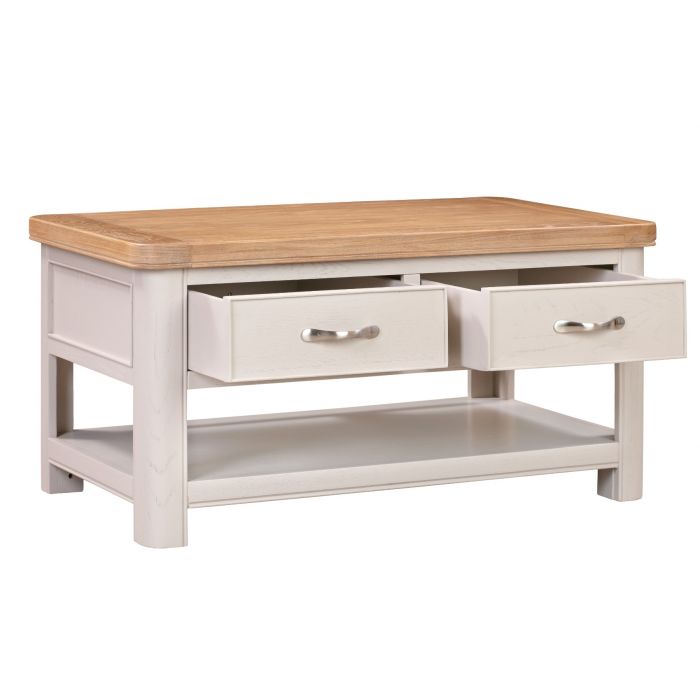 Eden Coffee Table with Shelf and Drawer - Sustainable Furniture