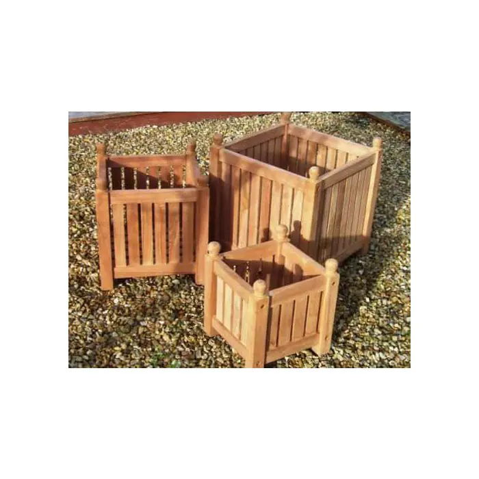 Teak Garden Planter Set - 0