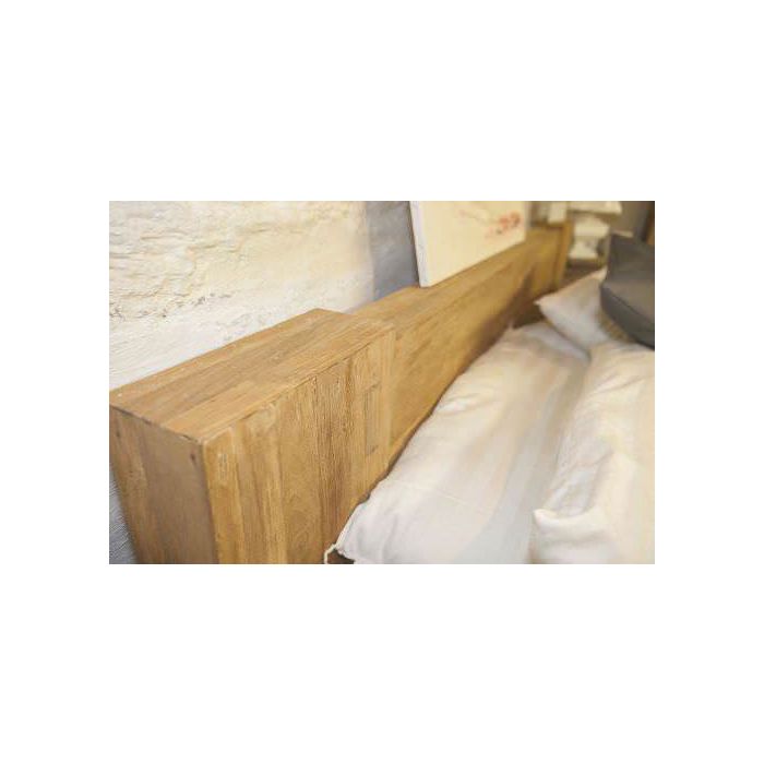 Reclaimed Teak Natural Finish Chunky Bed Frame - 6