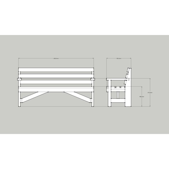 Douglas Fir Woodland Garden Bench - Sustainable Furniture