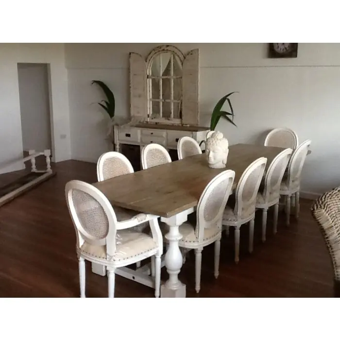 3m Ellena Dining Table with 8 Ellena Chairs & 2 Armchairs  - 1