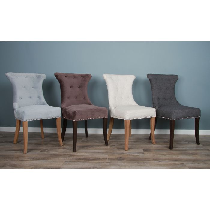 Velveteen Ring Back Dining Chair - Sea Mist - 6