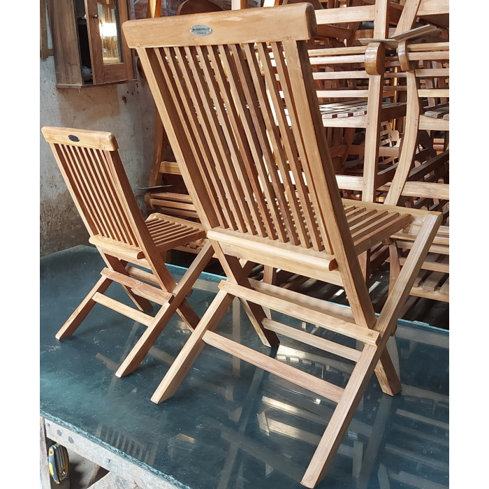 Set Of TWO Kids Classic Teak Folding Chairs Sustainable Furniture   Kids Cfc 1 