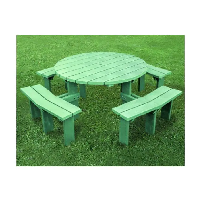 Recycled Plastic Circular Picnic Bench - 5