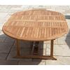 1.5m x 1.5m-2.3m Teak Circular Double Extending Table - 0