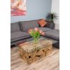 1.2m Reclaimed Teak Root Rectangular Block Coffee Table - 0