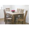 1.6m Reclaimed Teak Taplock Dining Table with 6 Santos Chairs - 0