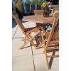 1.2m Teak Octagonal Folding Table with 4 Classic Folding Chairs / Armchairs - 1