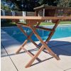 1.2m Teak Octagonal Folding Table with 4 Classic Folding Chairs / Armchairs - 10
