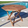 1m Teak Octagonal Folding Table with 2 Marley Chairs & 2 Armchairs - 2