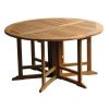 1.4m Teak Circular Gateleg Table - 1