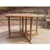 1.2m Teak Circular Gateleg Table with 4 Kiffa Folding Chairs  - 2