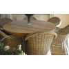 1.5m Reclaimed Teak Circular Pedestal Dining Table with 6 Riviera Chairs - 7