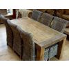 1.8m Reclaimed Elm Chunky Style Dining Table with 6 Latifa Chairs - 4