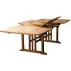 1.1m x 1.9m-2.7m Teak Rectangular Double Extending Table - 0