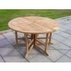 1.4m Teak Circular Gateleg Table - 0