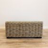 Natural Wicker Glass Topped Coffee Table - 6