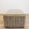 Natural Wicker Glass Topped Coffee Table - 16