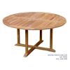 1.5m Teak Circular Pedestal Table - 0