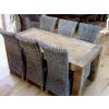 1.8m Reclaimed Elm Chunky Style Dining Table with 6 Latifa Chairs - 0